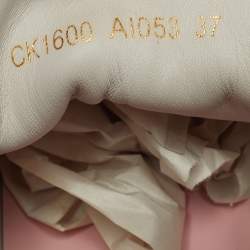 Pre Owned حذاء رياضي دولتشي أند غابانا بورتوفينو جلد أبيض/وردي مقياس 39.5