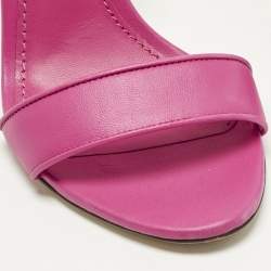 Pre Owned صندل بكعب كاحل جلد زهري مقاس 38 باروك دي جي كيرا دولتشي & غابانا