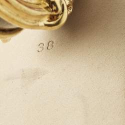 Pre Owned صندل بكعب كاحل جلد زهري مقاس 38 باروك دي جي كيرا دولتشي & غابانا