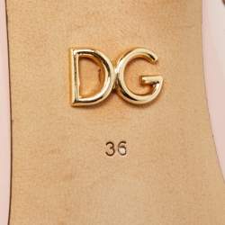 Pre Owned حذاء كعب عالي دولتشي أند غابانا جلد لامع وردي مقاس 36