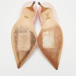 Pre Owned حذاء كعب عالي دولتشي أند غابانا جلد لامع وردي مقاس 36