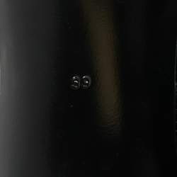 Pre Owned Dolce & Gabbana Keira Size 39 Black Lizard Embossed Leather Slide Sandals