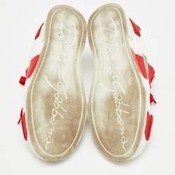 مملوكة مسبقًا حذاء رياضي دولتشي أند غابانا بورتوفينو برباط شعار الماركة جلد أسود وذهبي مقاس 38.5