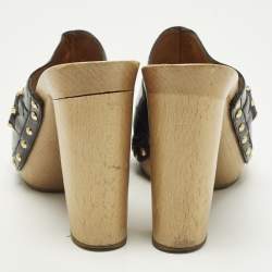 Pre Owned Dolce & Gabbana Size 40 Black Patent Leather Clogs