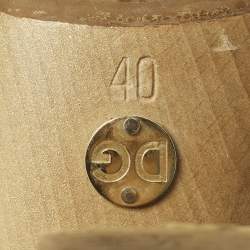 Pre Owned Dolce & Gabbana Size 40 Black Patent Leather Clogs