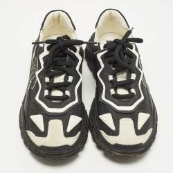 Pre Owned حذاء رياضي دولتشي أند غابانا دايماستر قماش وجلد أسود مقاس 37.5