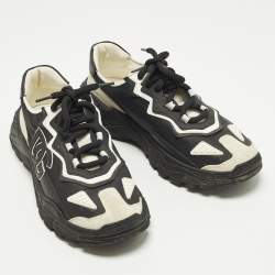 Pre Owned حذاء رياضي دولتشي أند غابانا دايماستر قماش وجلد أسود مقاس 37.5