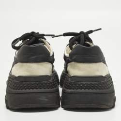 Pre Owned حذاء رياضي دولتشي أند غابانا دايماستر قماش وجلد أسود مقاس 37.5