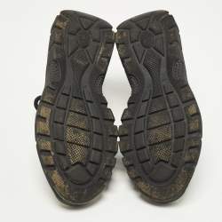 Pre Owned حذاء رياضي دولتشي أند غابانا دايماستر قماش وجلد أسود مقاس 37.5