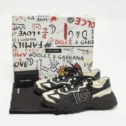 Pre Owned حذاء رياضي دولتشي أند غابانا دايماستر قماش وجلد أسود مقاس 37.5