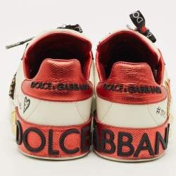 مملوكة مسبقًا حذاء رياضي دولتشي أند غابانا بوتوفينو منخفض من أعل ى جلد أسود مقاس 39.5