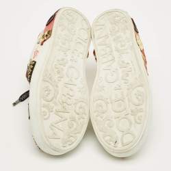 مملوكة مسبقًا حذاء رياضي دولتشي أند غابانا بوتوفينو منخفض من أعلى جلد أسود مقاس 39.5