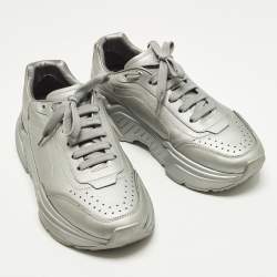 مملوكة مسبقًا Dolce & Gabbana Daymaster Size 41 Grey Leather Lace Up Sneakers