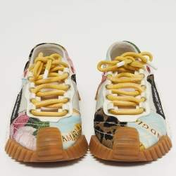 Pre Owned حذاء رياضي دولتشي أند غابانا إن أس1 جلد وقماش متعدد الألوان رقعات بعنق منخفض مقاس 41