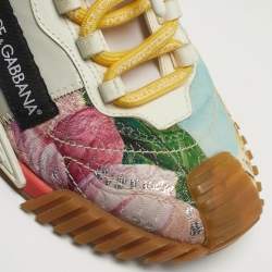 Pre Owned حذاء رياضي دولتشي أند غابانا إن أس1 جلد وقماش متعدد الألوان رقعات بعنق منخفض مقاس 41