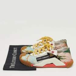 Pre Owned حذاء رياضي دولتشي أند غابانا إن أس1 جلد وقماش متعدد الألوان رقعات بعنق منخفض مقاس 41