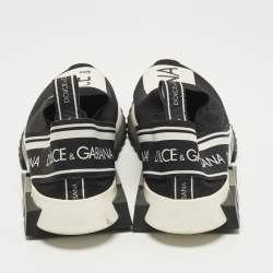 مملوكة مسبقًا Dolce & Gabbana  Size 41.5 Black Knit Fabric Sorrento Slip On Sneakers