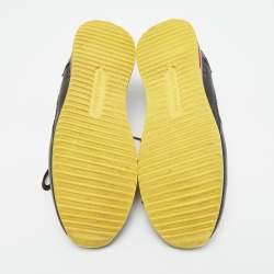 Pre Owned حذاء رياضي دولتشي أند غابانا جلد وكانفاس طباعة موردة متعدد الألوان عنق منخفض مقاس 39.5