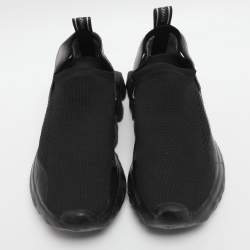 مملوكة مسبقًا Dolce & Gabbana Sorrento Size 37.5 Black Mesh Slip On Sneakers
