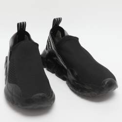 مملوكة مسبقًا Dolce & Gabbana Sorrento Size 37.5 Black Mesh Slip On Sneakers