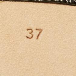 Pre Owned Dolce & Gabbana Bellucci Size 37 Beige Lizard Embossed Leather Pumps