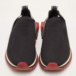 مملوكة مسبقًا حذاء رياضي دولتشي أند غابانا سورينتو قماش محبوك أسود سهل الارتداء مقاس 41