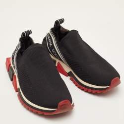 مملوكة مسبقًا  حذاء رياضي دولتشي أند غابانا سورينتو قماش محبوك أسود سهل الارتداء مقاس 41