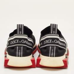 مملوكة مسبقًا حذاء رياضي دولتشي أند غابانا سورينتو قماش محبوك أسود سهل الارتداء مقاس 41