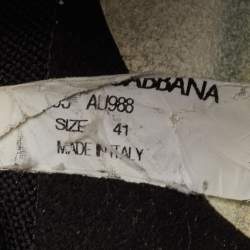 مملوكة مسبقًا حذاء رياضي دولتشي أند غابانا سورينتو قماش محبوك أسود سهل الارتداء مقاس 41