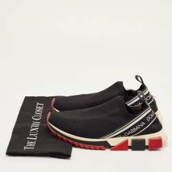 مملوكة مسبقًا حذاء رياضي دولتشي أند غابانا سورينتو قماش محبوك أسود سهل الارتداء مقاس 41