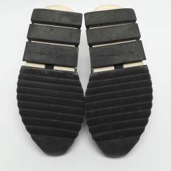 مملوكة مسبقًا حذاء رياضي دولتشي أند غابانا نسيج محاك أسود/أبيض سهل الارتداء سورينتو مقاس 41