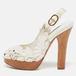 Pre Owned Dolce & Gabbana Size 36.5 Transparent/Brown Leopard Print Calf Hair  and PVC Ankle Strap Sandals