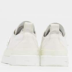 Pre Owned Dolce & Gabbana Size 36 White Canvas Athletic  Lace Up Sneakers