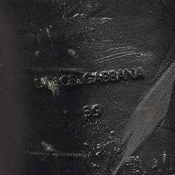 Pre Owned Dolce & Gabbana Size 39 Blue Denim Crystal Embellished Buckle Flat Slide