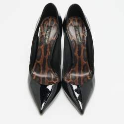 Pre Owned Dolce & Gabbana Size 39 Black Patent Leather Pointed Toe Pumps