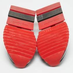 Pre Owned Dolce & Gabbana Sorrento Size 40 Black/White Knit Fabric Slip On Sneakers