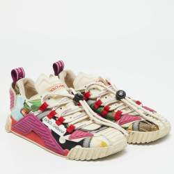 Pre Owned حذاء رياضي دولتشي أند غابانا إن أس1 جلد وقماش متعدد الألوان رقعات بعنق منخفض مقاس 41