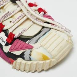 Pre Owned حذاء رياضي دولتشي أند غابانا إن أس1 جلد وقماش متعدد الألوان رقعات بعنق منخفض مقاس 41