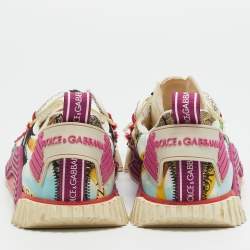 Pre Owned حذاء رياضي دولتشي أند غابانا إن أس1 جلد وقماش متعدد الألوان رقعات بعنق منخفض مقاس 41