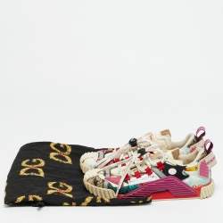 Pre Owned حذاء رياضي دولتشي أند غابانا إن أس1 جلد وقماش متعدد الألوان رقعات بعنق منخفض مقاس 41