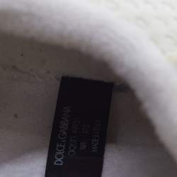 Pre Owned Dolce & Gabbana Airmaster Size 37.5 White Leather and Mesh Lace Up Sneakers