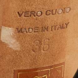 Pre Owned Dolce & Gabbana Size 36 Black Suede Knot Crystal Embellished Ankle Strap Sandals