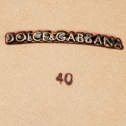 مملوكة مسبقًا Dolce & Gabbana Size 40 Pink/Purple Woven Raffia and Snakeskin Print Leather Slingback Sandals