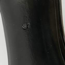 Pre Owned Dolce & Gabbana Keira Size 37 Black Leather Patent And Leather Ankle Strap Sandals