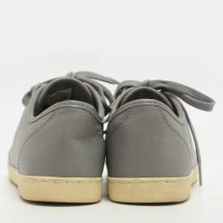 Pre Owned Dolce & Gabbana Portofino Size 35 Grey Leather Low Top Sneakers