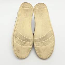 Pre Owned Dolce & Gabbana Portofino Size 35 Grey Leather Low Top Sneakers