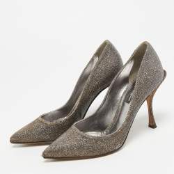Pre Owned Dolce & Gabbana Lori Size 36 Two Tone Glitter Pointed Toe  Pumps