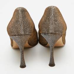 Pre Owned Dolce & Gabbana Lori Size 36 Two Tone Glitter Pointed Toe  Pumps