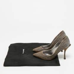 Pre Owned Dolce & Gabbana Lori Size 36 Two Tone Glitter Pointed Toe  Pumps