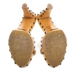 Pre Owned صندل سلايد دولتشي أند غابانا جلد أسود لامع خشبي مقاس 38.5